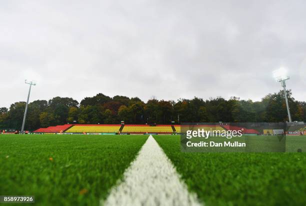 General view inside the stadium prior to the FIFA 2018 World Cup Group F Qualifier between Lithuania and England at LFF Stadium on October 8, 2017 in...