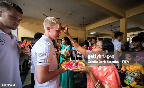 Dennis Jastrzembski of Germany looks on as the team of Germany visit the Agnel Technical Education Complex during the FIFA U-17 World Cup India 2017...