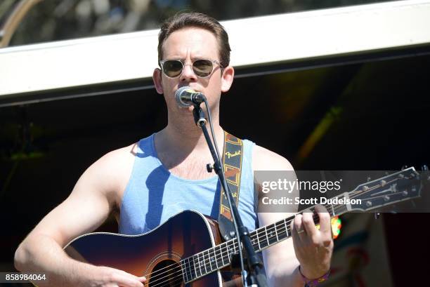 Musician Sam Outlaw performs onstage during the Hardly Strictly Bluegrass music festival at Golden Gate Park on October 7, 2017 in San Francisco,...