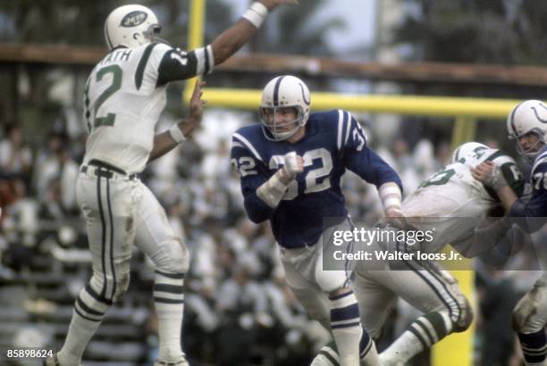 Super Bowl III: Baltimore Colts Mike Curtis in action, defense vs New York Jets QB Joe Namath . Miami, FL 1/12/1969 CREDIT: Walter Iooss Jr.