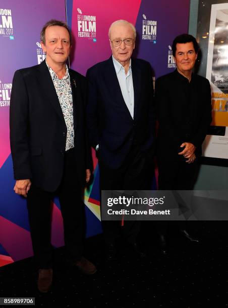 David Batty, Sir Michael Caine and Simon Fuller attenda screening "My Generation" at the Curzon Chelsea during the 61st BFI London Film Festival on...