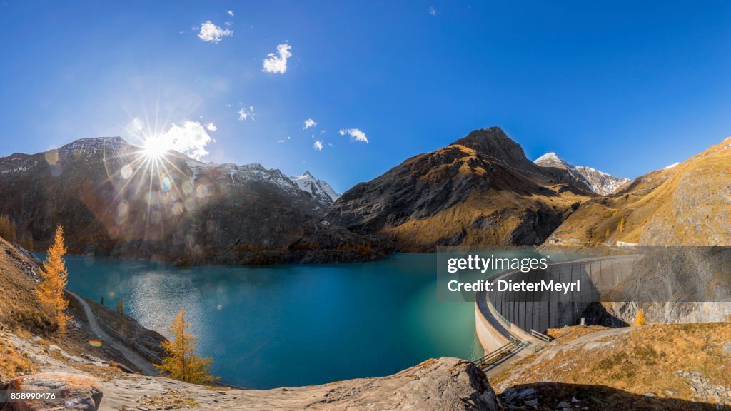 Concrete dam wall of Grossglockner - Margaritze  Stausee