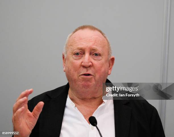 Keith Taylor MEP speaks to party members of the Green Party during their annual conference on October 8, 2017 in Harrogate, England. The Green Party...