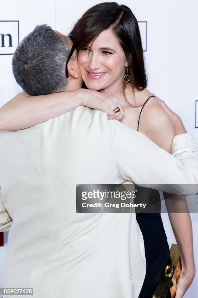Director Jill Soloway and Actress Kathryn Hahn arrive for the Point Honors Los Angeles at The Beverly Hilton Hotel on October 7, 2017 in Beverly...