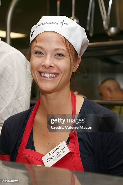 Actress Scottie Thompson attends The Los Angeles Mission Good Friday Event on April 10, 2009 in Los Angeles, California.