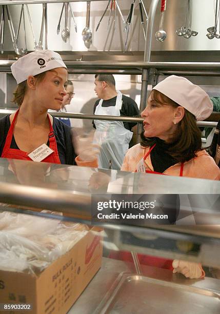 Actresses Kate Linder and Scottie Thompson attend The Los Angeles Mission Good Friday Event on April 10, 2009 in Los Angeles, California.