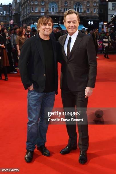 Director Richard Linklater and Bryan Cranston attend the Headline Gala Screening & International Premiere of "Last Flag Flying" during the 61st BFI...