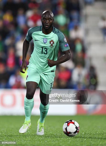 Danilo of Portugal runs with the ball during the FIFA 2018 World Cup Qualifier between Andorra and Portugal at the Estadi Nacional on October 7, 2017...