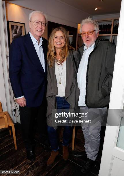 Sir Michael Caine, Maryam d'Abo and Hugh Hudson attend an after party for "My Generation" at during the 61st BFI London Film Festival on October 8,...