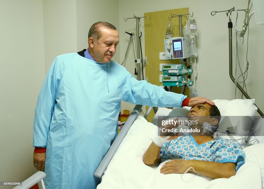 Turkish President Erdogan visits Olympic champion in weightlifting Naim Suleymanoglu
