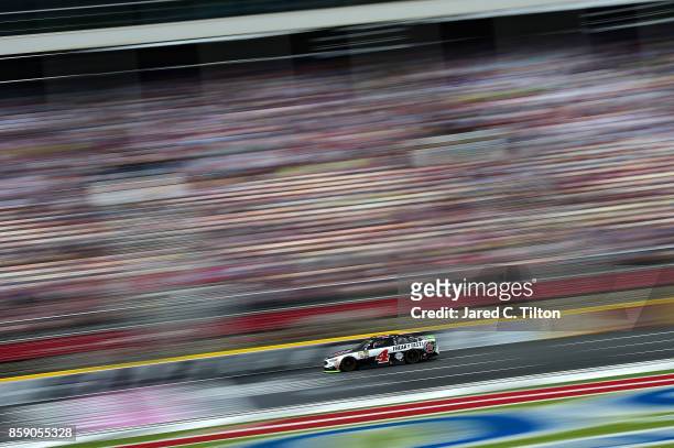 Kevin Harvick, driver of the Jimmy John's Ford, races during the Monster Energy NASCAR Cup Series Bank of America 500 at Charlotte Motor Speedway on...
