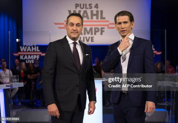 Austria's Minister for Foreign Affairs and chairman of Austrian People's Party , Sebastian Kurz and Chairman of the Freedom Party of Austria ,...