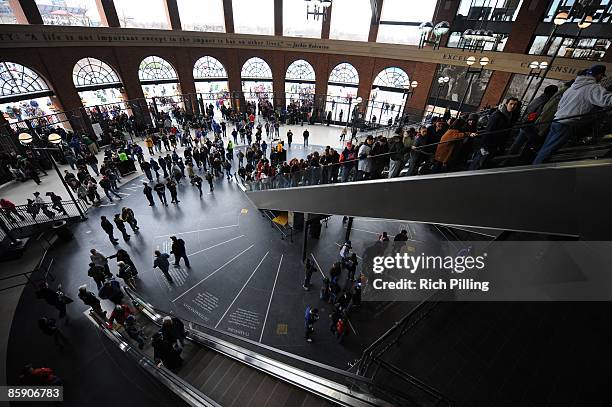 General view of the Jackie Robinson Rotunda during an exhibition game at Citi Field in Flushing, Queens, New York on Saturday, April 4, 2009. The...