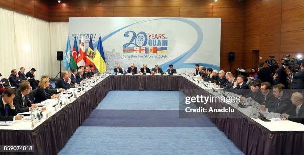 Secretary General of GUAM, Altai Efendiev; Foreign Minister of Azerbaijan, Elmar Memmedyarov; Foreign Minister of Georgia, Mikheil Janelidze; Deputy...