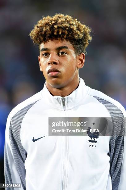 Willem Geubbels of France looks on during the FIFA U-17 World Cup India 2017 group E match between New Caledonia and France at Indira Gandhi Athletic...