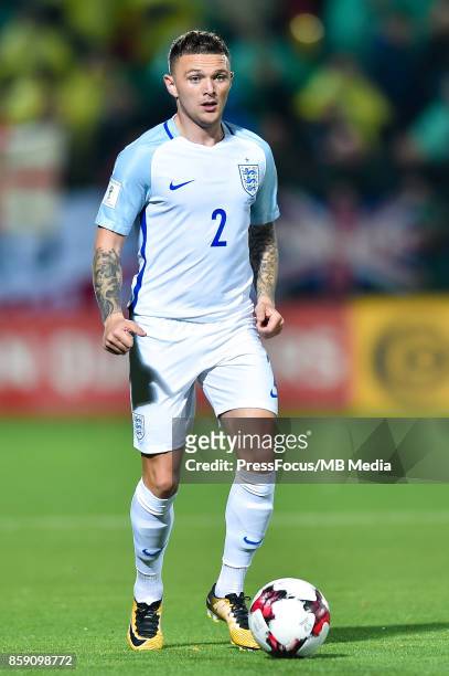 Kieran Trippier of England during the FIFA 2018 World Cup Qualifier between Lithuania and England on October 8, 2017 in Vilnius, Lithuania.