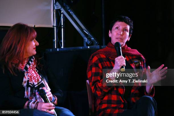 Makeup artist Debbie Zoller and Executive Producer Sabrina S. Sutherland answer questions during the Twin Peaks UK Festival 2017 at Hornsey Town Hall...