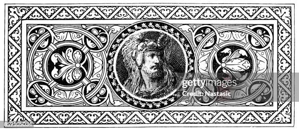 theodoric the great (454-526), ostrogoths king - goth stock illustrations