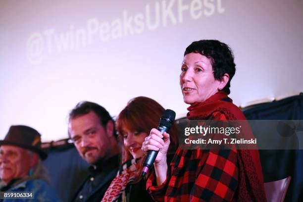 Actors Michael Horse, Sean Bolger, Makeup artist Debbie Zoller and Executive Producer Sabrina S. Sutherland answer questions on stage during the Twin...