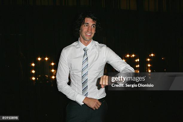 Comedian Andy Lee attends the David Jones AJC Derby as part of the Tooheys New Autumn Carnival at Royal Randwick on April 11, 2009 in Sydney,...