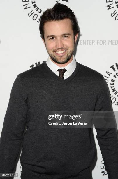 Actor Rob McElhenney attends the PaleyFest09 event for "It's Always Sunny in Philadelphia" at the ArcLight Theater on April 10, 2009 in Hollywood,...