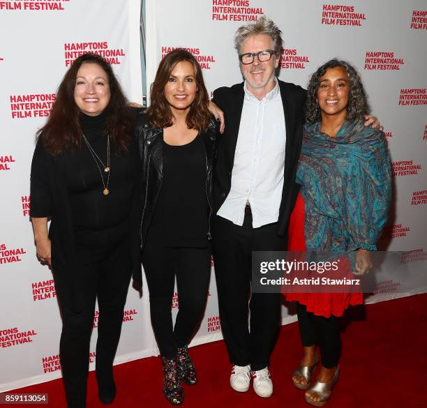 Director Trish Adlesic, Producer Mariska Hargitay, Director Jim McKay and Director Geeta Gandbhir attend the red carpet for "I Am Evidence" during...