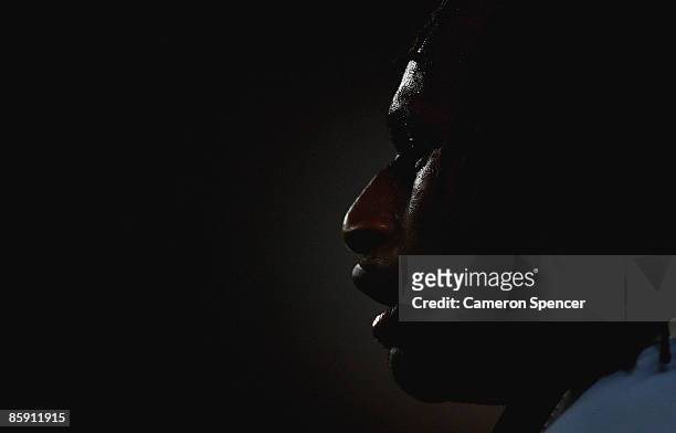 Lote Tuqiri of the Waratahs looks on during the Super 14 match between the Waratahs and the Bulls at the Sydney Football Stadium on April 11, 2009 in...