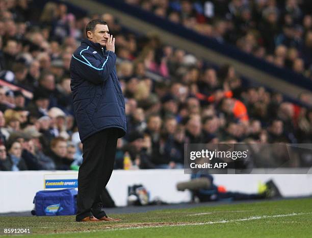 West Bromwich Albion's manager Tony Mowbray during the Premier League football match between West Bromwich Albion and Middlesbrough at The Hawthorns...