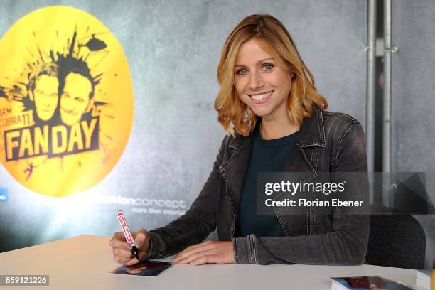 Katrin Hess attends the 'Alarm fuer Cobra 11' fan meeting on October 8, 2017 in Huerth, Germany.