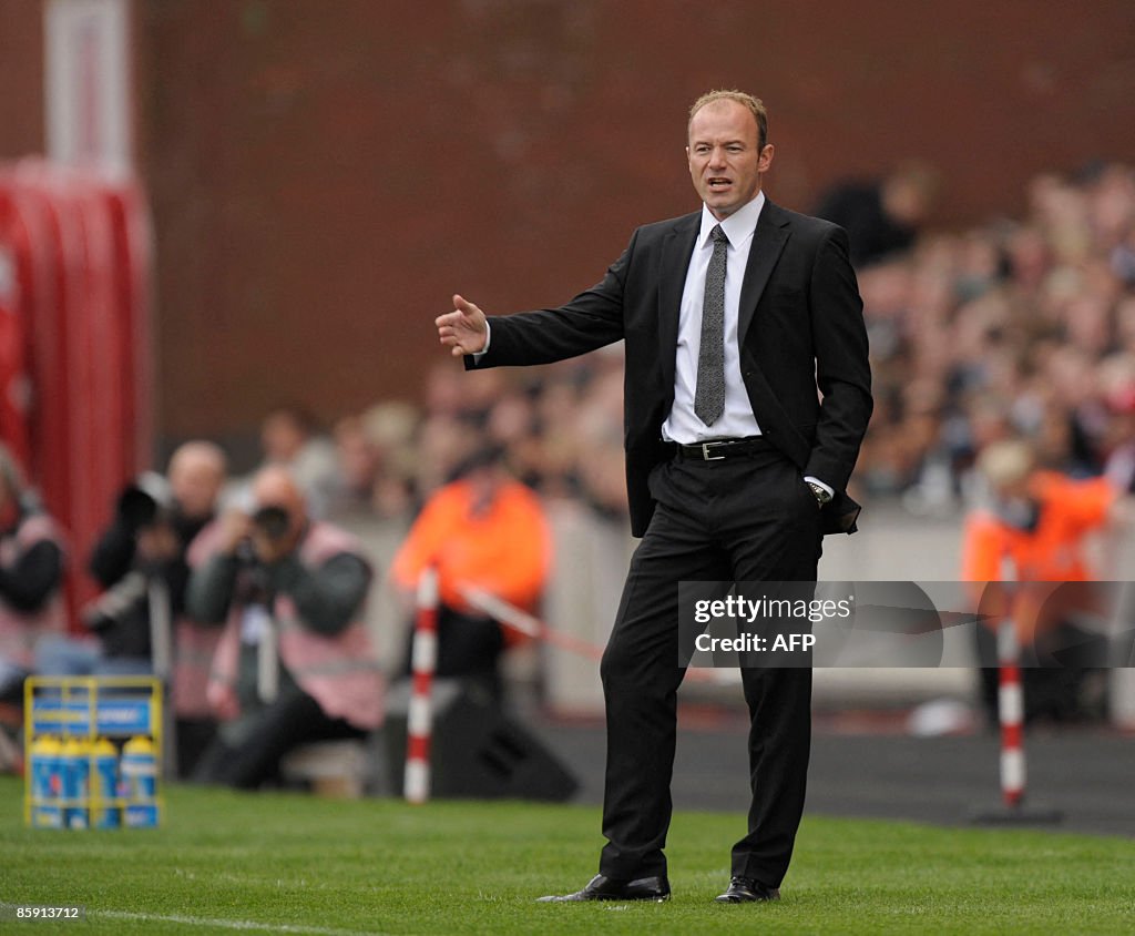 Newcastle United manager Alan Shearer during the English Premier