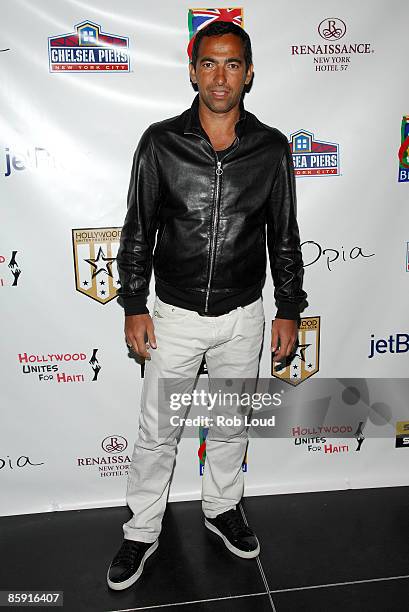 French international Youri Djorkaeff attends the Hollywood United Football Club's Setanta Cup exhibition game after party at Opia Lounge on April 11,...