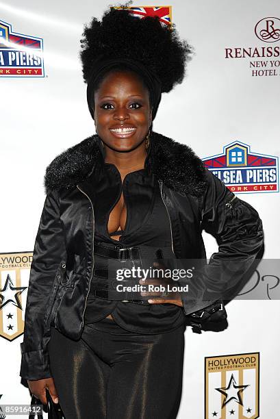 Melky Jean attends the Hollywood United Football Club's Setanta Cup exhibition game after party at Opia Lounge on April 11, 2009 in New York City.