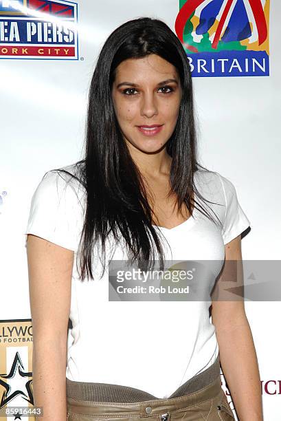 Jenna Morasca attends the Hollywood United Football Club's Setanta Cup exhibition game after party at Opia Lounge on April 11, 2009 in New York City.
