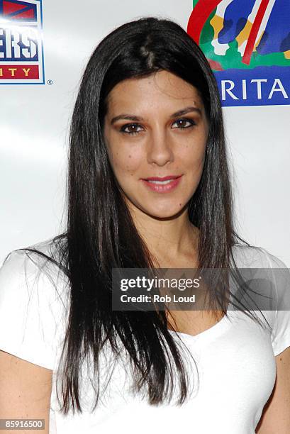 Jenna Morasca attends the Hollywood United Football Club's Setanta Cup exhibition game after party at Opia Lounge on April 11, 2009 in New York City.