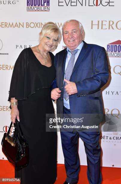Ulli Wegner and his wife Margret attends the German Boxing Award "Herqul" at the Besenbinderhof on October 8, 2017 in Hamburg, Germany.