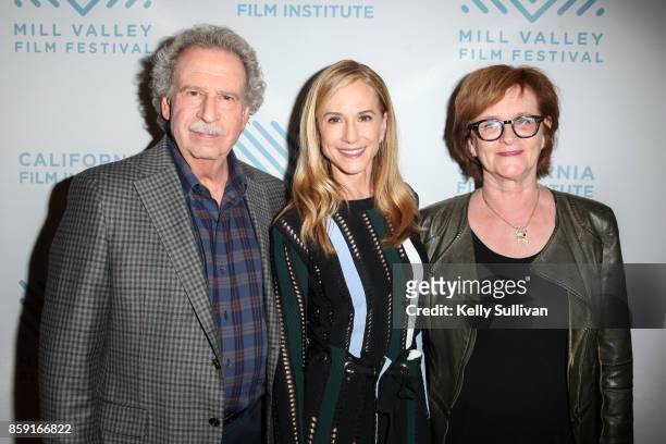 California Film Institute Founder and Executive Director Mark Fishkin, actress Holly Hunter, and Mill Valley Film Festival Director of Programming...