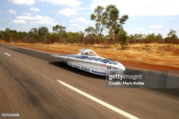 University Tokai Challenger vehicle "Tokai" from Japan races between Renner Springs and Tennants Creek in the Challenger Class on Day 2 of the 2017...