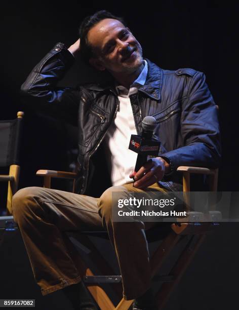 Alexander Siddig speaks onstage at the Gotham Panel during the 2017 New York Comic Con on October 8, 2017 in New York City.