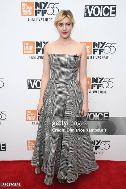 Writer Greta Gerwig attends 55th New York Film Festival screening of "Lady Bird" at Alice Tully Hall on October 8, 2017 in New York City.