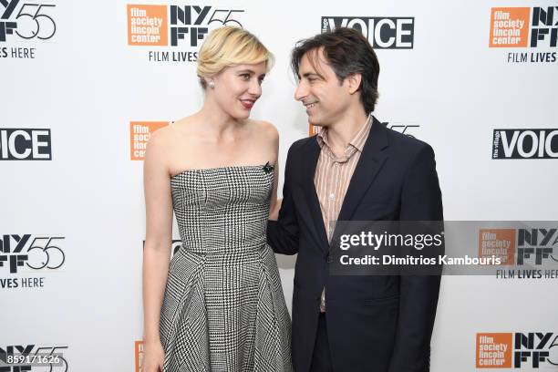 Writer Greta Gerwig and filmmaker Noah Baumbach attend 55th New York Film Festival screening of "Lady Bird" at Alice Tully Hall on October 8, 2017 in...