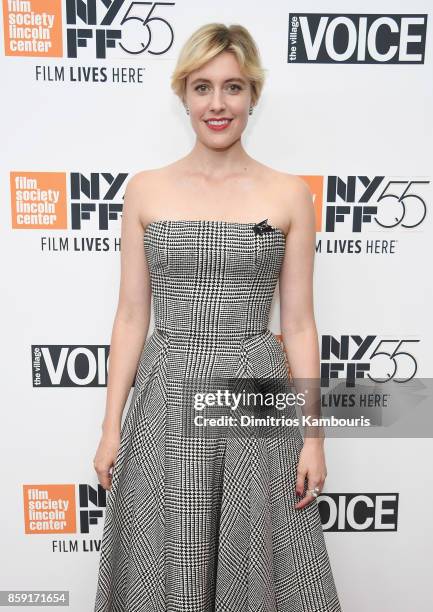 Writer Greta Gerwig attends 55th New York Film Festival screening of "Lady Bird" at Alice Tully Hall on October 8, 2017 in New York City.
