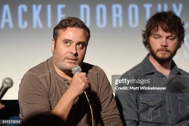 Producer Matthew George and cinematographer Ben Richardson attend the "Wind River" Q&A at Aero Theatre on October 8, 2017 in Santa Monica, California.