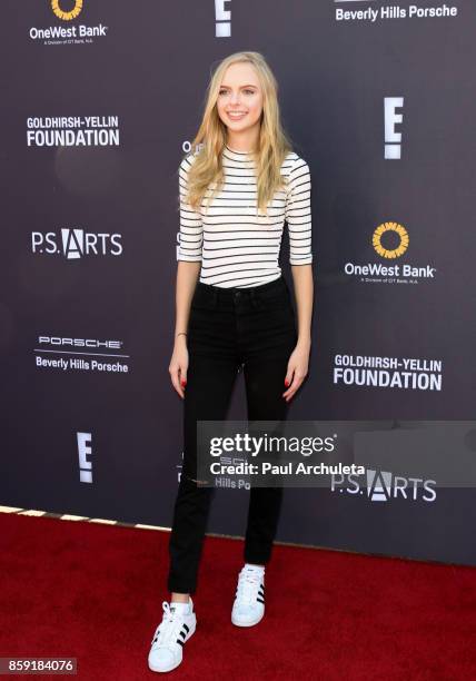 Actress Jessica Belkin attends P.S. ARTS' Express Yourself 2017 event at Barker Hangar on October 8, 2017 in Santa Monica, California.