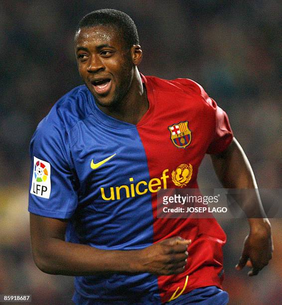 Ligue des champions - FC Barcelone: Touré, la tour du milieu" This file picture dated January 3, 2009 shows Barcelonas's Ivory Coast midfielder Yaya...
