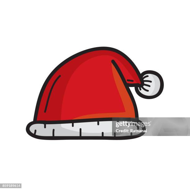 bildbanksillustrationer, clip art samt tecknat material och ikoner med jultomten hatt - santa hat icon