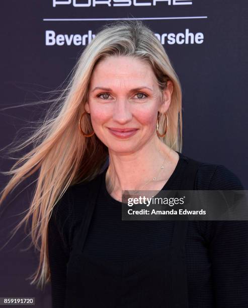 Model Catherine McCord arrives at P.S. ARTS' Express Yourself 2017 at Barker Hangar on October 8, 2017 in Santa Monica, California.