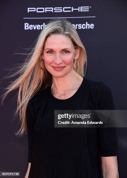 Model Catherine McCord arrives at P.S. ARTS' Express Yourself 2017 at Barker Hangar on October 8, 2017 in Santa Monica, California.