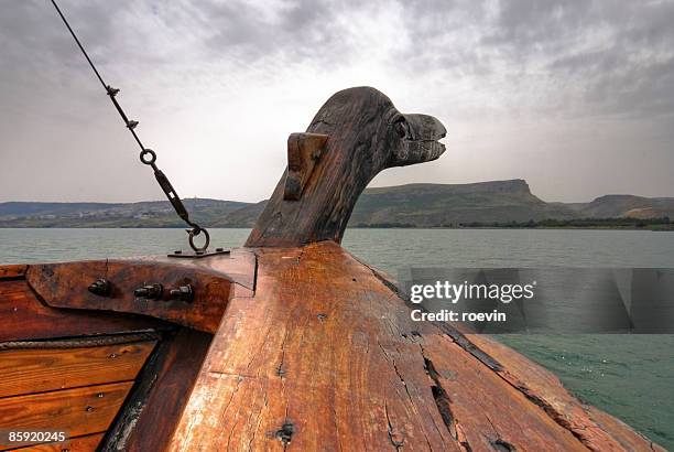 galilean boat - roevin stock pictures, royalty-free photos & images