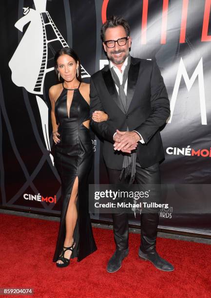 Jennifer Dorogi and Lawrence Zarian attend the 4th Annual CineFashion Film Awards at El Capitan Theatre on October 8, 2017 in Los Angeles, California.