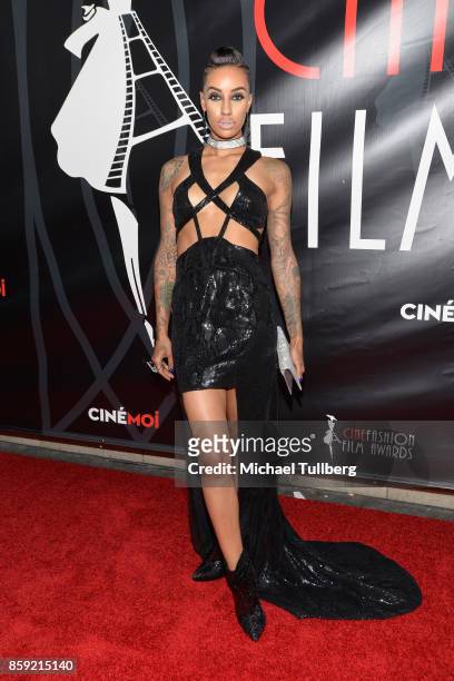 Actress AzMarie Livingston attends the 4th Annual CineFashion Film Awards at El Capitan Theatre on October 8, 2017 in Los Angeles, California.
